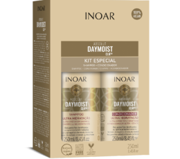 inoar absolut daymoist shampoo and conditioner with flower extract and vitamin c to keep hair hydrated and healthy